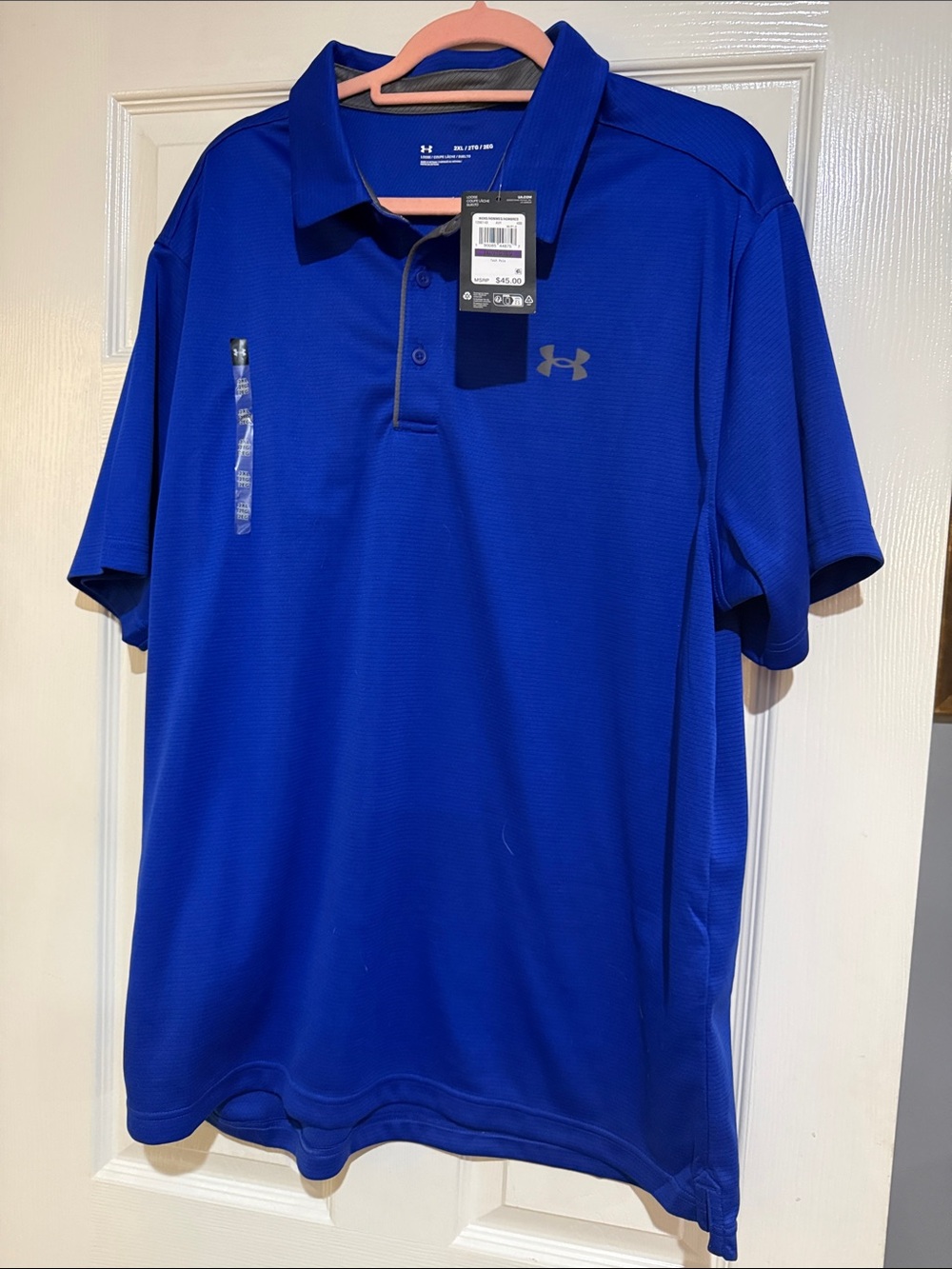 Under Armour Men's Blue Polo Performance Shirt 2X NWT
